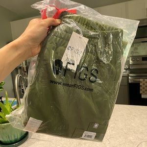 Figs Dark Olive Yola High Waisted Small